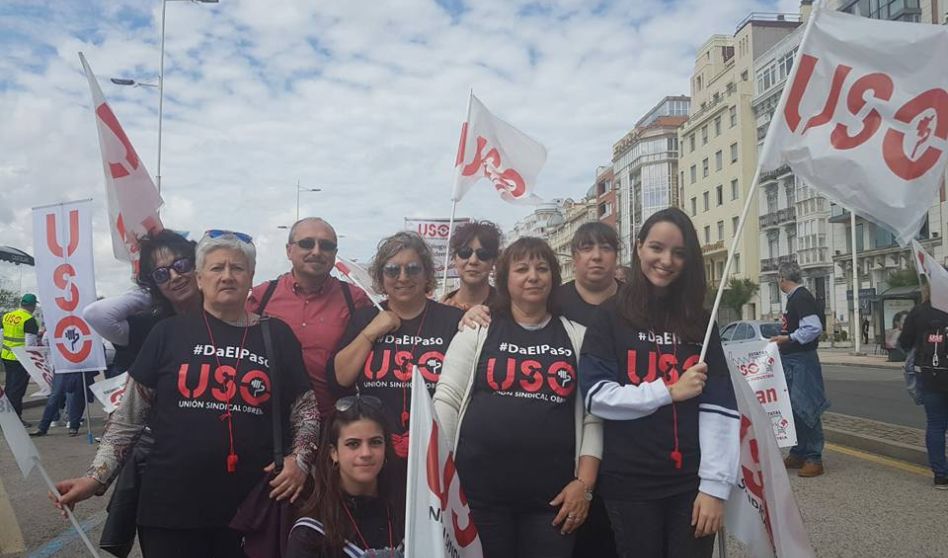 La Federación de Servicios de USO salió a la calle el 1 de mayo