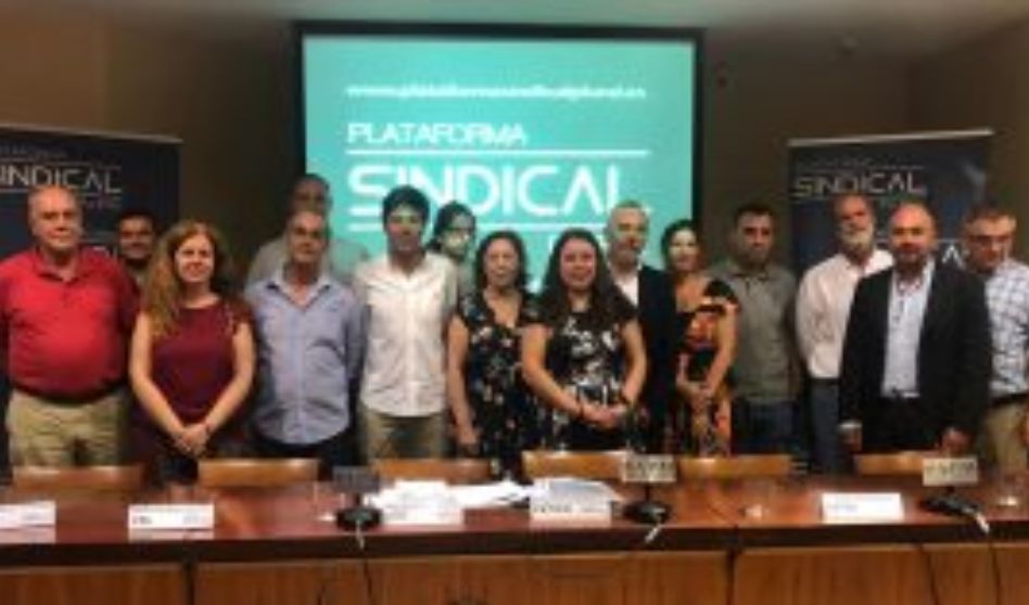 USO junto con otros sindicatos presentan la plataforma sindical plural