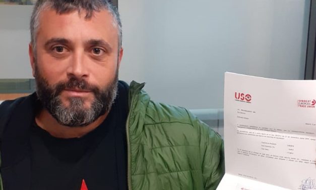 USO entrega el queque de la CRS en Gerusia