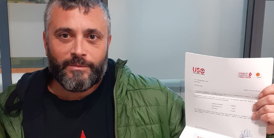 USO entrega el queque de la CRS en Gerusia