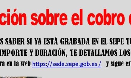 Información sobre el cobro en ERTE