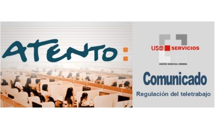 Comunicado de la sección sindical de USO Atento Madrid.