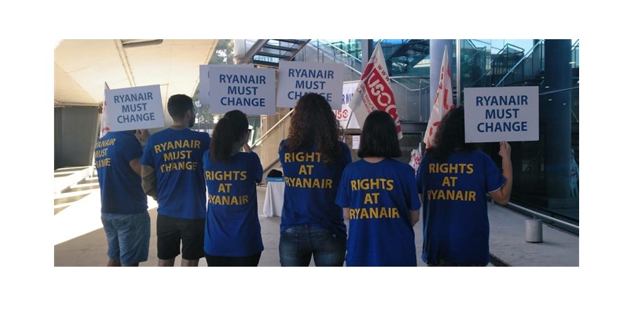 Ryanair: continúa la batalla judicial y el recorte de derechos laborales y salarios