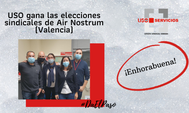 USO gana las elecciones sindicales de la empresa Air Nostrum en Valencia