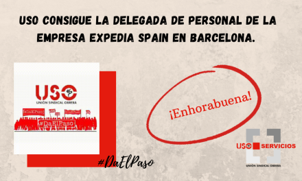 USO consigue la delegada de personal de la empresa Expedia Spain en Barcelona.