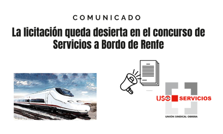 La licitación queda desierta en el concurso de Servicios a Bordo de Renfe