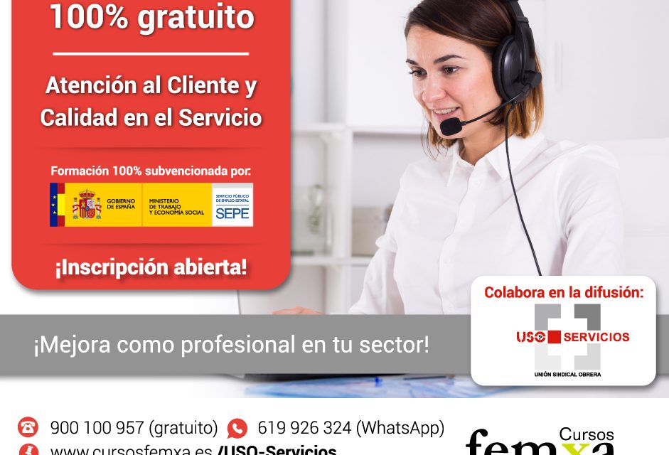 Curso online 100% gratuito de atención al cliente y calidad de servicio