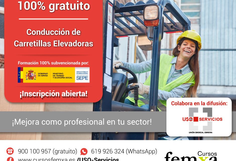 Curso online 100% gratuito de conducción de carretillas elevadoras.