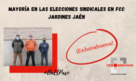 USO-Andalucía ha conseguido la mayoría en las elecciones sindicales en FCC Jardines, en Jaén, al conseguir los tres delegados que se elegían