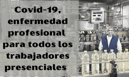 USO pide que la covid-19 sea enfermedad profesional para trabajadores presenciales