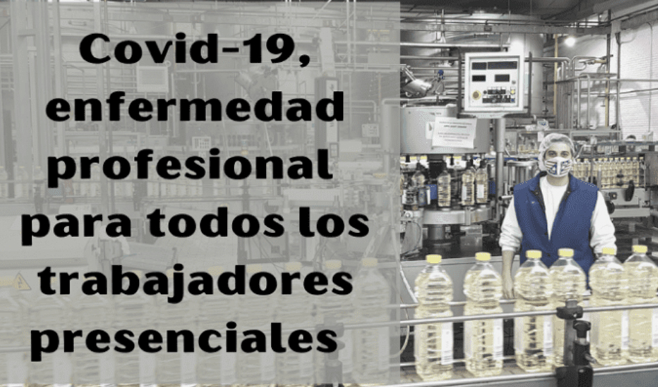 USO pide que la covid-19 sea enfermedad profesional para trabajadores presenciales