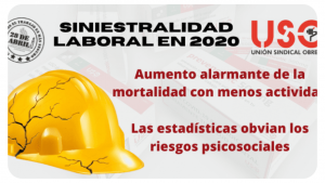 Aumenta la siniestralidad laboral en 2020 aunque bajo el número de accidentes