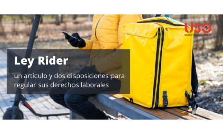 Un artículo y dos disposiciones para regular los derechos de los riders; Ley Rider