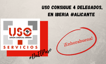 USO consigue 4 delegados, en Iberia Alicante