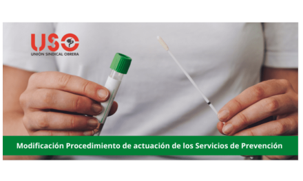 USO te explica la actualización de Servicios de Prevención para el diagnóstico del covid-19