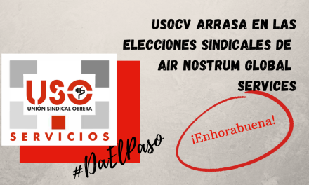 USOCV arrasa en las elecciones sindicales de Air Nostrum Global Services