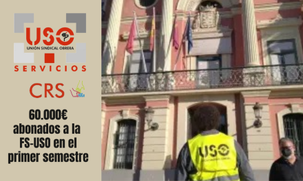 La Caja de Resistencia de USO abona cerca de 60.000 euros a la afiliación de la FS-USO con conflictos colectivos en el primer semestre.