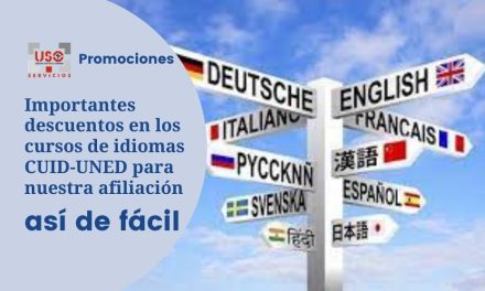 Importantes descuentos en los cursos de idiomas CUID-UNED para nuestra afiliación.