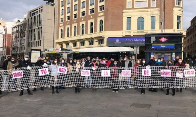 USO Servicios participa en el acto confederal contra la violencia de género