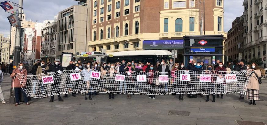 USO Servicios participa en el acto confederal contra la violencia de género