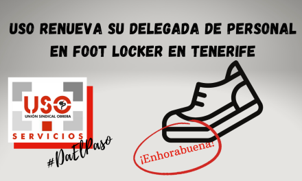 USO renueva su delegada de personal en Foot Locker en Tenerife