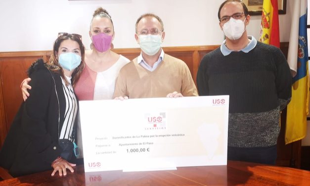 USO SERVICIOS aporta 1.000 euros para los damnificados por la erupción volcánica de La Palma