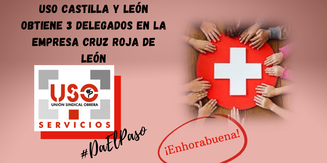 USO Castilla y León obtiene 3 delegados en la empresa Cruz Roja de León