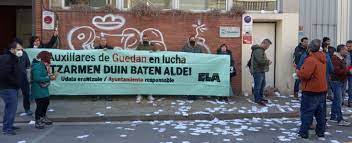 LSB-USO en lucha con el colectivo de auxiliares de polideportivos municipales en Bilbao