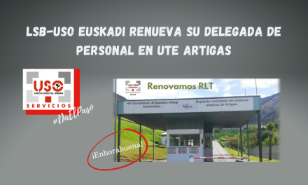LSB-USO Euskadi renueva su delegada de personal en UTE Artigas
