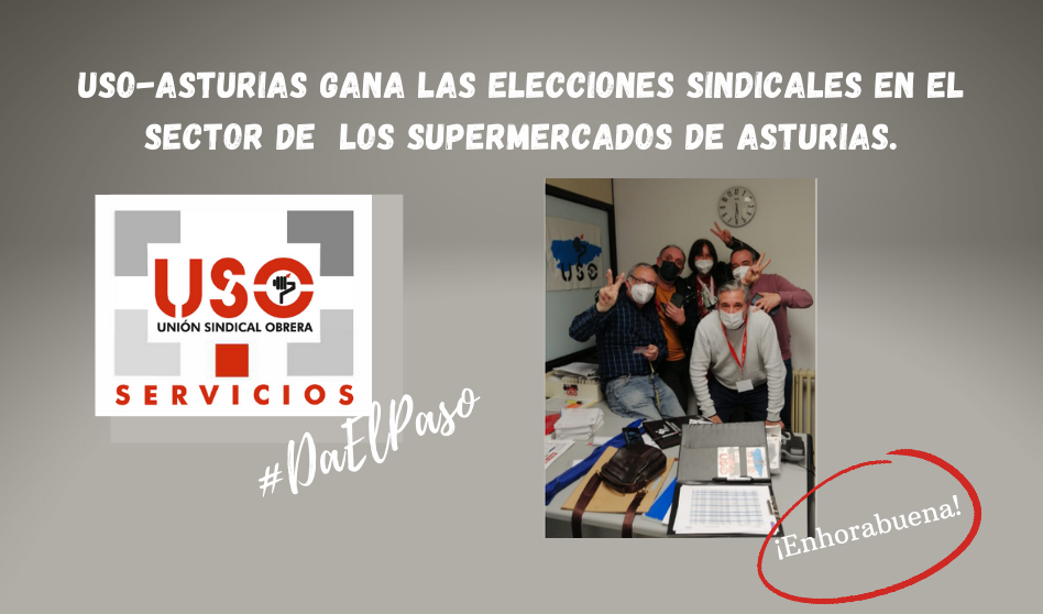 USO-Asturias gana las elecciones sindicales en el sector de  los supermercados de Asturias.