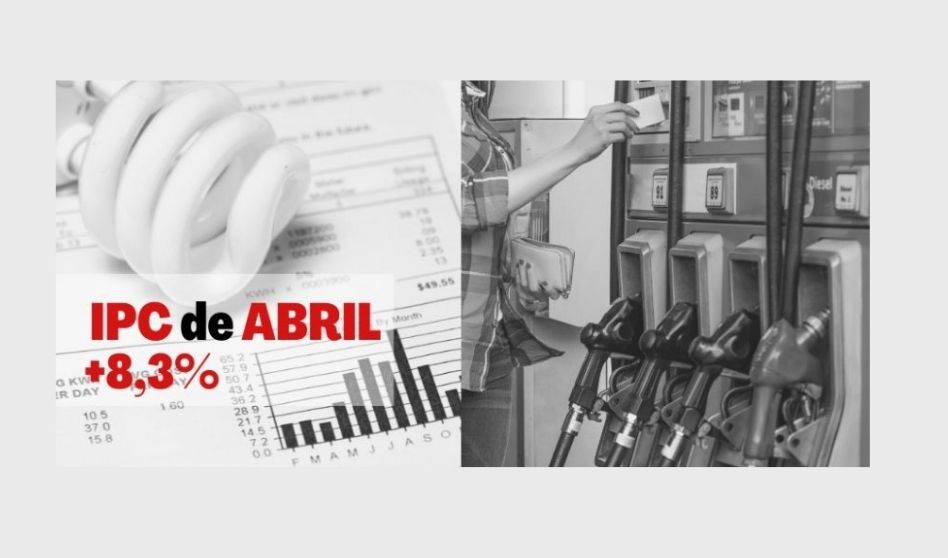 La inflación se dispara a un 8,3% anual en abril