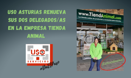 USO Asturias renueva sus dos delegados/as en la empresa Tiendanimal