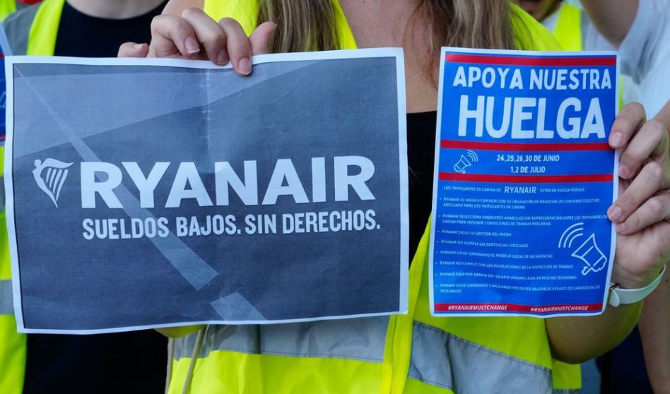 Ryanair manda cartas intimidatorias a sus empleados con bajas en vísperas de nuevas jornadas de huelga