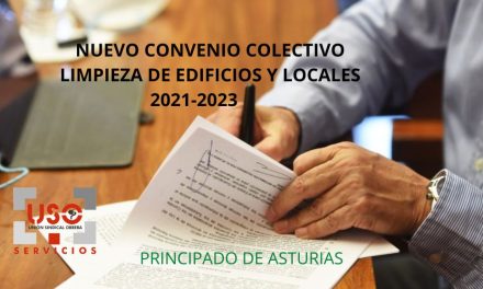 USO firma el nuevo Convenio de Limpieza de Edificios y Locales en Asturias