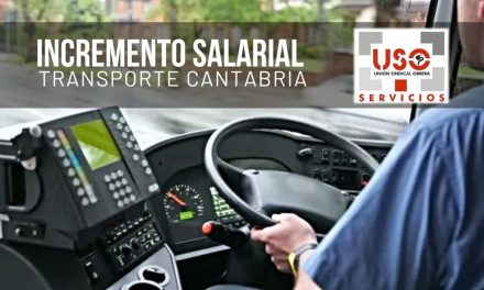 USO firma la nueva subida salarial para el transporte de viajeros por carretera en Cantabria