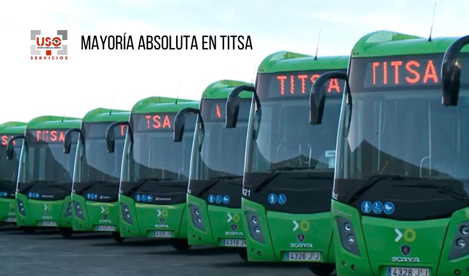 USO consigue una aplastante victoria en Titsa, (Guaguas) autobuses urbanos canarios