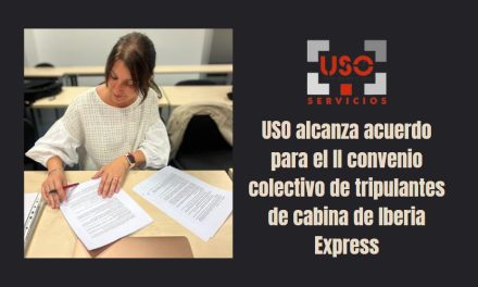 USO alcanza acuerdo para el II convenio colectivo de tripulantes de cabina de Iberia Express