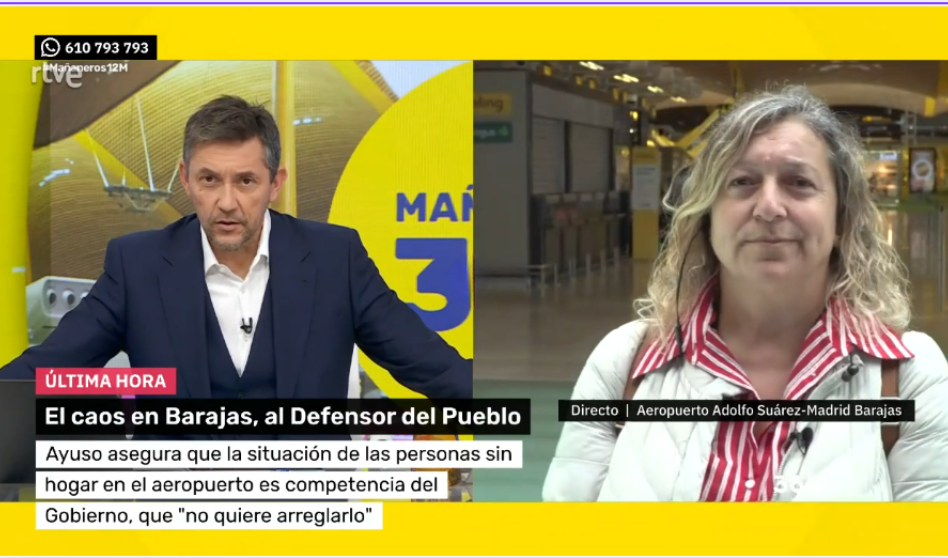 Fernanda Correia en directo desde el aeropuerto