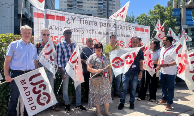 USO se concentra en la sede central de Iberia.