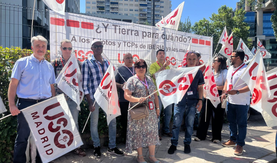USO se concentra en la sede central de Iberia.